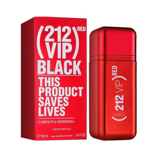 Carolina Herrera 212 VIP Black (Red) 100ml for men perfume EDT (Tester)